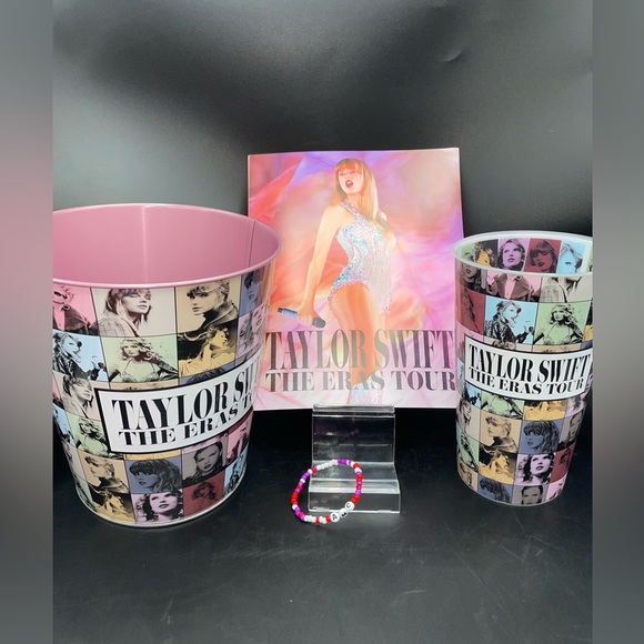 Taylor Swift Eras Tour Pink popcorn Tin 6 PC Bundle - Picture 9 of 13